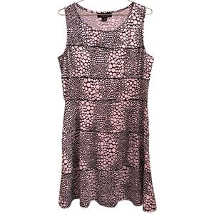5for20 Perceptions New York black & white polka dot layered sleeveless dress